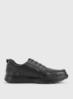 START-RITE Cadet Black Leather Lace Up School Shoes 3.5