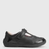 START-RITE Dazzle Black Leather T Bar School Shoes 10.5 Infant