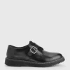 START-RITE Eclipse Black Leather Chunky Buckle Up School Shoes 5