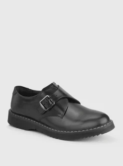 START-RITE Eclipse Black Leather Chunky Buckle Up School Shoes 5