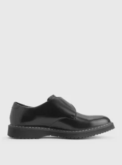 START-RITE Eclipse Black Leather Chunky Buckle Up School Shoes 5
