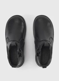 START-RITE Energy Black Leather Zip Up Boots 10.5 Infant