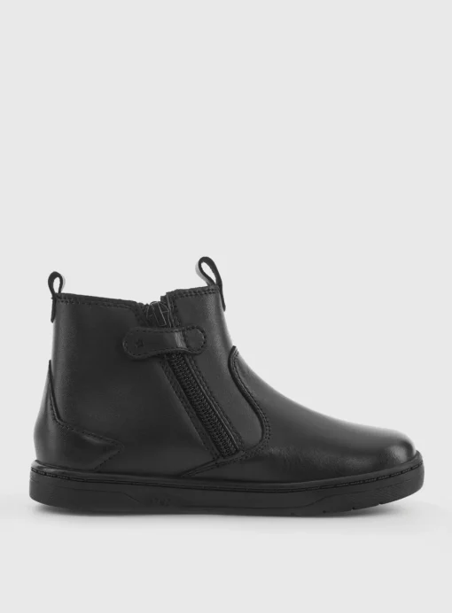 START-RITE Energy Black Leather Zip Up Boots 10.5 Infant