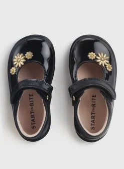 START-RITE Fairy Tale Black Patent Leather Pre School Shoes 6.5 Infant