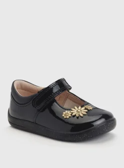START-RITE Fairy Tale Black Patent Leather Pre School Shoes 6.5 Infant