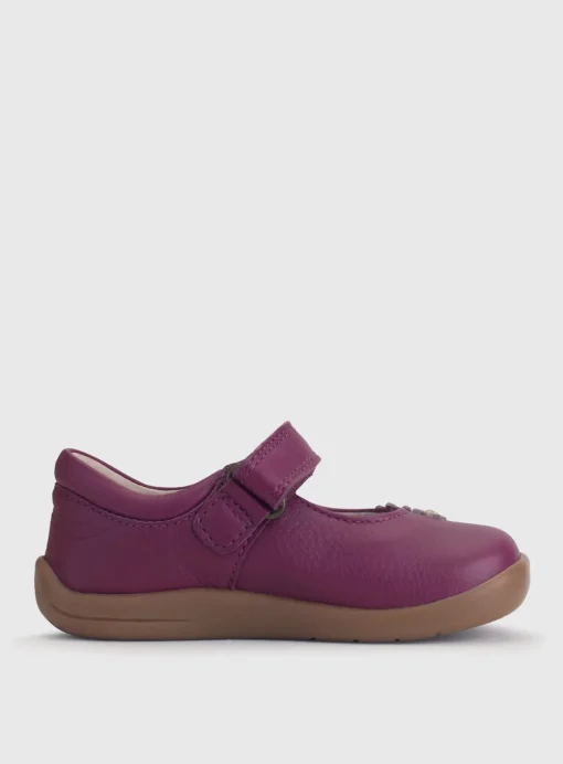 START-RITE Fairy Tale Plum Leather Pre School Shoes 4.5 Infant