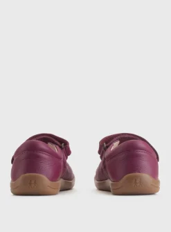 START-RITE Fairy Tale Plum Leather Pre School Shoes 4.5 Infant