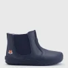 START-RITE First Chelsea Navy/Fox Leather Zip Up Boots 4.5 Infant