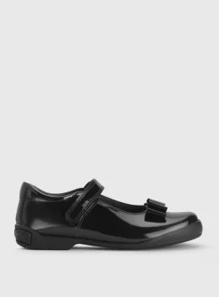 START-RITE Flourish Bow Black Patent Leather Mary Jane School Shoes 13 Infant