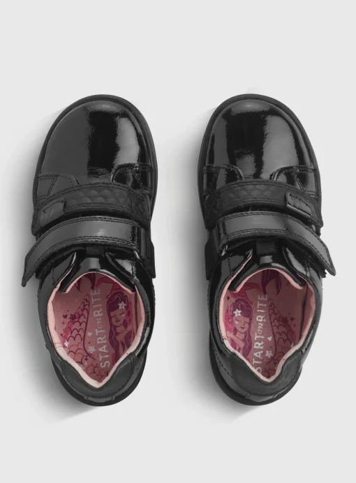 START-RITE Girls Fantasy Black Patent Leather School Shoes 8.5 Infant