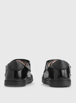 START-RITE Girls Fantasy Black Patent Leather School Shoes 8.5 Infant
