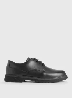 START-RITE Glitch Black Leather Lace Up School Shoes 5.5