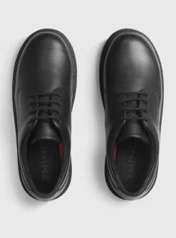 START-RITE Glitch Black Leather Lace Up School Shoes 5.5