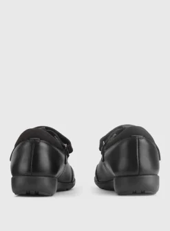 START-RITE Globe Black Leather Dual Fit T Bar School Shoes 11 Infant