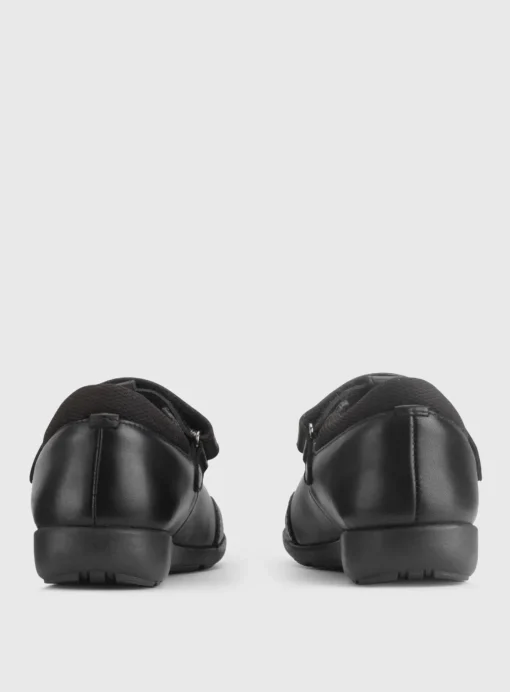 START-RITE Globe Black Leather Dual Fit T Bar School Shoes 11 Infant