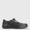 START-RITE Hope Black Leather T Bar School Shoes 11 Infant