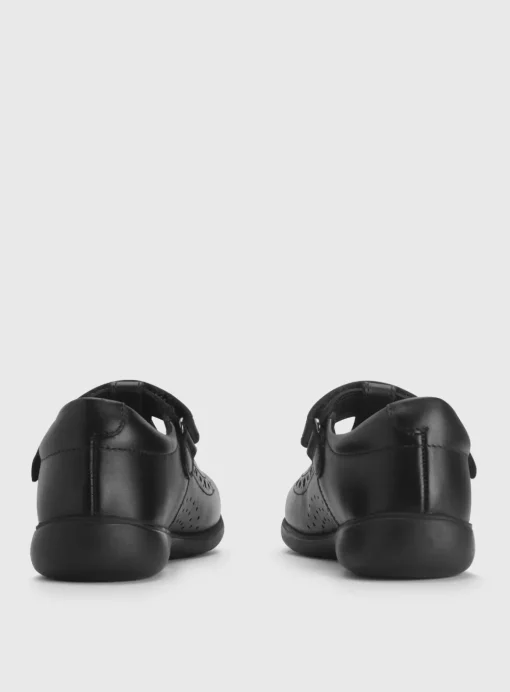 START-RITE Hope Black Leather T Bar School Shoes 11 Infant