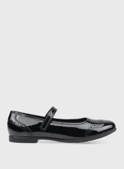 START-RITE Impress Black Patent Leather Ballerina School Shoes 2