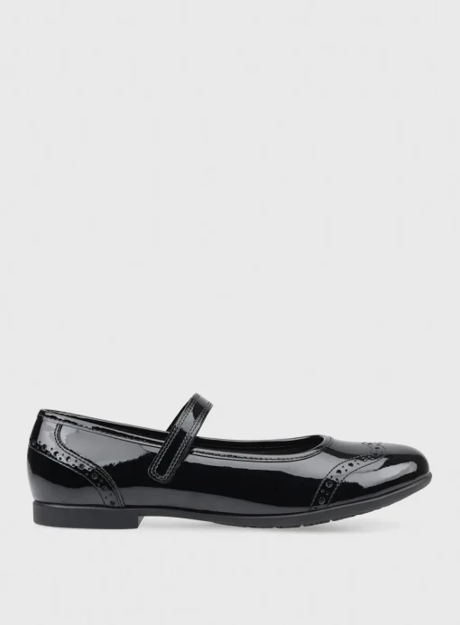 START-RITE Impress Black Patent Leather Ballerina School Shoes 2