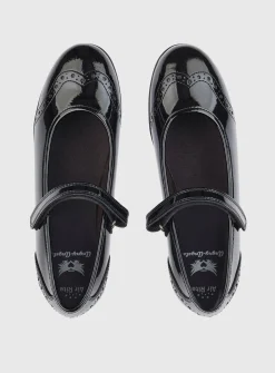 START-RITE Impress Black Patent Leather Ballerina School Shoes 2