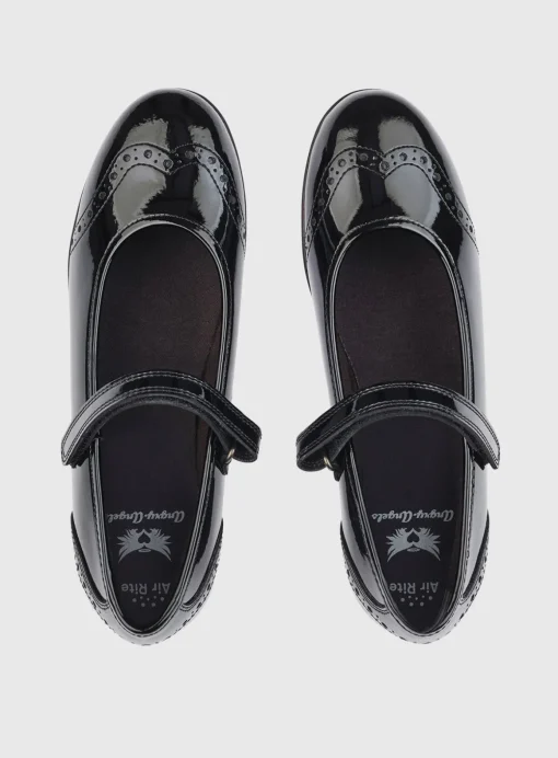 START-RITE Impress Black Patent Leather Ballerina School Shoes 2