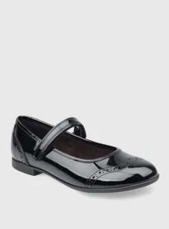 START-RITE Impress Black Patent Leather Ballerina School Shoes 2