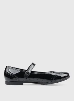 START-RITE Impress Black Patent Leather Ballerina School Shoes 2