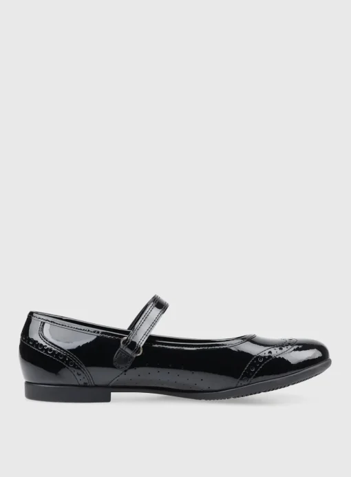 START-RITE Impress Black Patent Leather Ballerina School Shoes 2