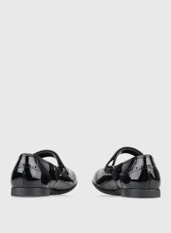 START-RITE Impress Black Patent Leather Ballerina School Shoes 2