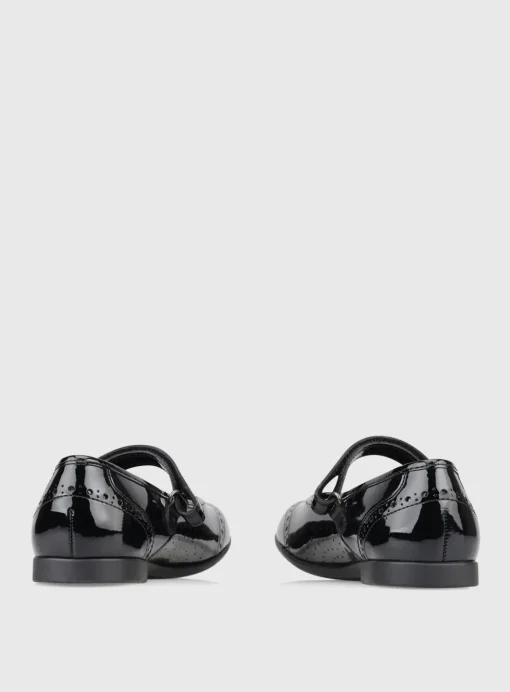 START-RITE Impress Black Patent Leather Ballerina School Shoes 2