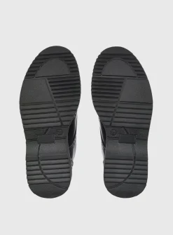 START-RITE Impulsive Brogue Black Leather Lave Up School Shoes 2.5