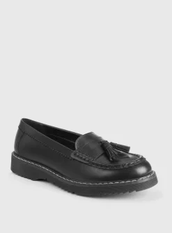 START-RITE Infinity Black Leather Loafer School Shoes 4