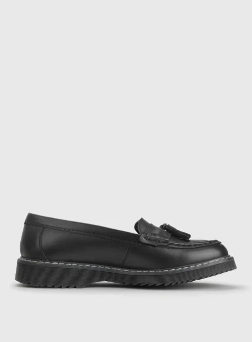 START-RITE Infinity Black Leather Loafer School Shoes 4