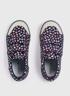 START-RITE Kicks Navy/Pink Double Strap Canvas Shoes 2