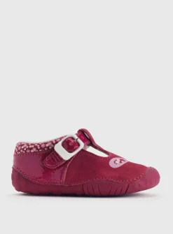 START-RITE Little Paws Red Soft Leather Pre Walker Shoes 3.5 Infant