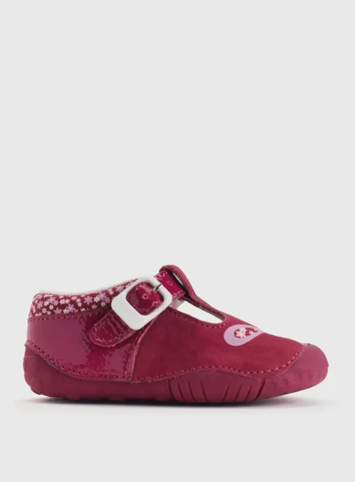 START-RITE Little Paws Red Soft Leather Pre Walker Shoes 3.5 Infant