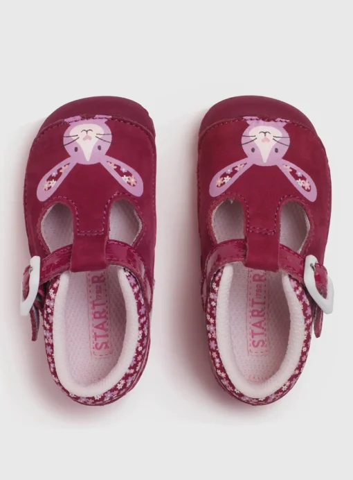 START-RITE Little Paws Red Soft Leather Pre Walker Shoes 3.5 Infant
