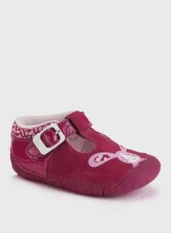 START-RITE Little Paws Red Soft Leather Pre Walker Shoes 3.5 Infant