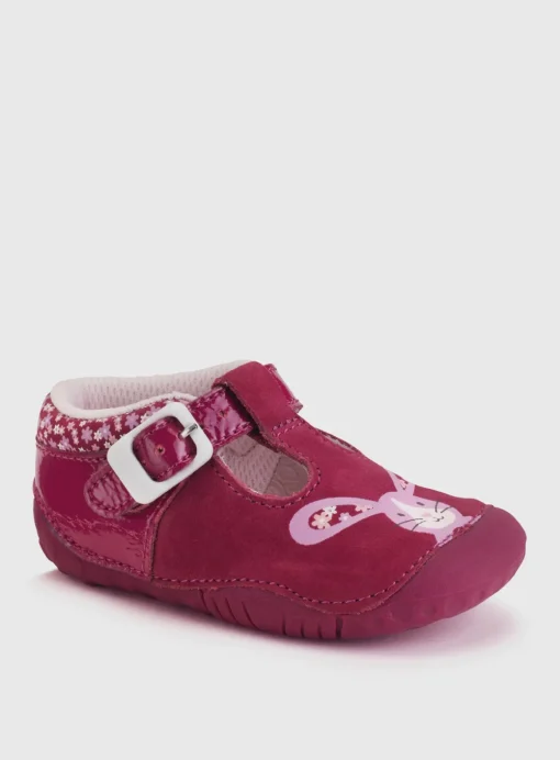START-RITE Little Paws Red Soft Leather Pre Walker Shoes 3.5 Infant