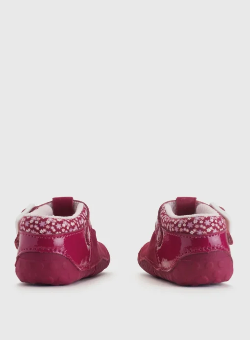 START-RITE Little Paws Red Soft Leather Pre Walker Shoes 3.5 Infant