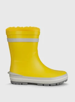 START-RITE Little Puddle Yellow Tie Top Cosy Wellies 5 Infant