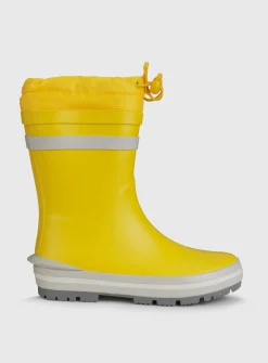 START-RITE Little Puddle Yellow Tie Top Cosy Wellies 5 Infant