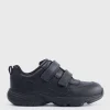 START-RITE Meteor Black Leather School PE Trainers 4