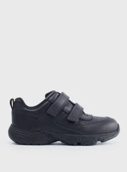 START-RITE Meteor Black Leather School PE Trainers 4