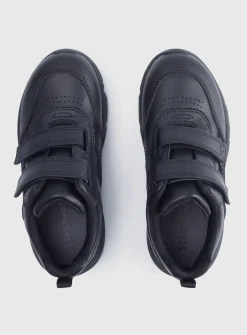 START-RITE Meteor Black Leather School PE Trainers 4