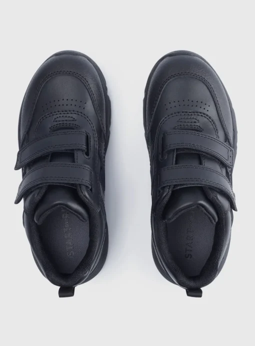 START-RITE Meteor Black Leather School PE Trainers 4