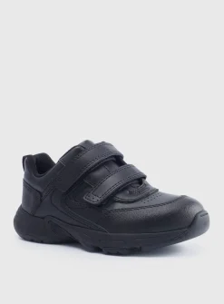 START-RITE Meteor Black Leather School PE Trainers 4