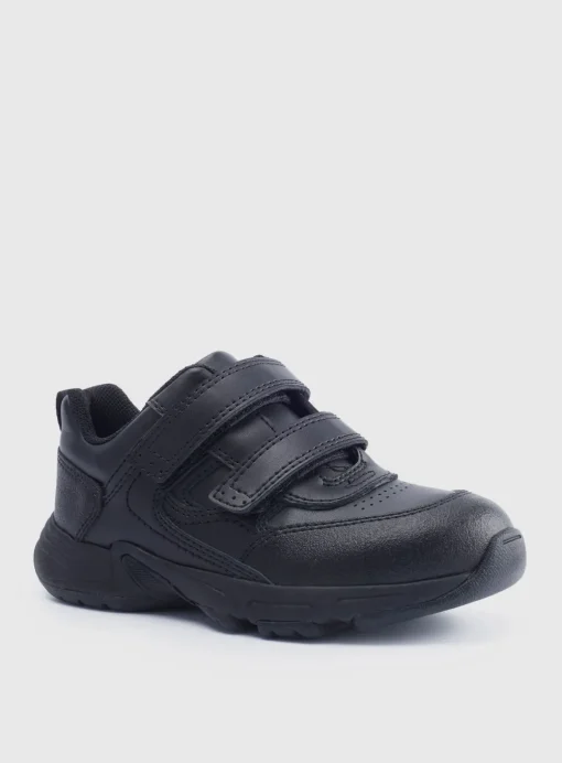 START-RITE Meteor Black Leather School PE Trainers 4