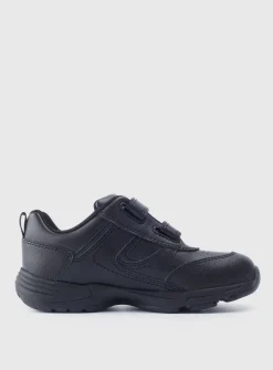 START-RITE Meteor Black Leather School PE Trainers 4