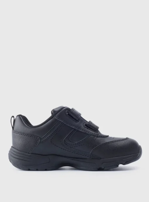 START-RITE Meteor Black Leather School PE Trainers 4